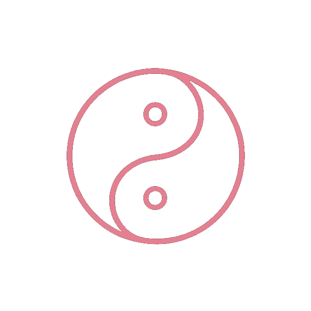 Tao-Symbol asiatische Kultur TCM, Ayurveda, Shiatsu Padme Prinzip