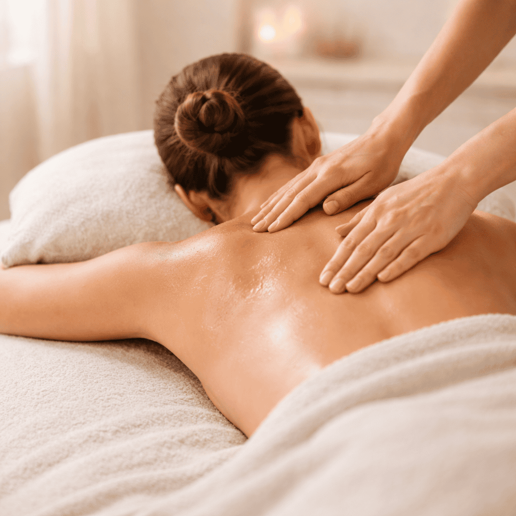 spannungslösende Massage ganzkörper Padme Erlenstegen Wärmelicht